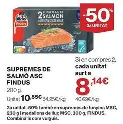 El Corte Inglés Findus - supremes de salmo asc oferta