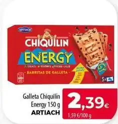 Spar Tenerife Artiach - galleta chiquilin energy oferta
