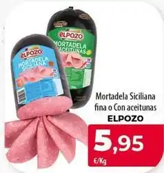Spar Tenerife Elpozo - mortadela siciliana fina o con aceitunas oferta