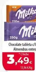 Spar Tenerife Milbona - chocolate tableta c/l almendras entera oferta