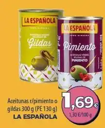 Spar Tenerife La española - aceitunas r/pimiento o gildas oferta