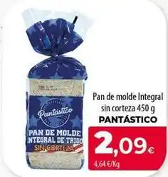 Spar Tenerife Pantástico - pan de molde integral sin corteza oferta