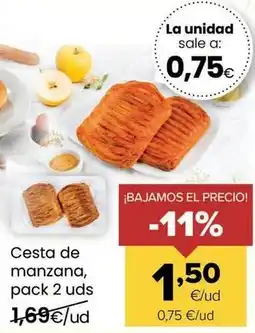 Autoservicios Familia Cesta de manzana oferta