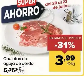 Autoservicios Familia Chuletas de aguja de cerdo oferta