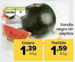 Autoservicios Familia Sandía negra sin pepitas oferta