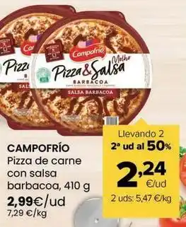Autoservicios Familia Campofrío - pizza de carne con salsa barbacoa oferta