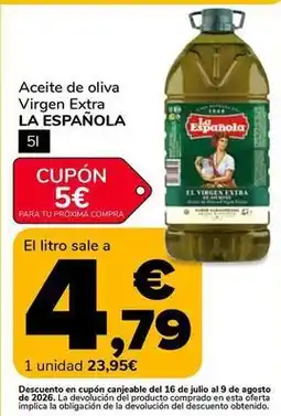 Supeco La española - aceite de oliva virgen extra oferta