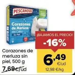 Autoservicios Familia Pescanova - corazones de merluza sin piel oferta