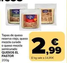 Supeco Quesos el pastor - tapas de queso reserva viejo, queso mezcla curado o queso mezcla semicurado oferta
