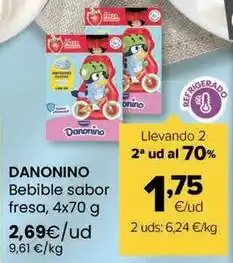 Autoservicios Familia Danonino - bebible sabor fresa oferta