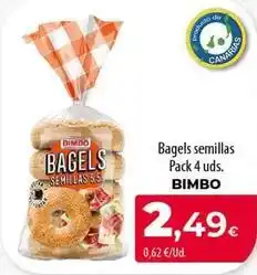 Spar Tenerife Bimbo - bagels semillas pack 4 uds oferta