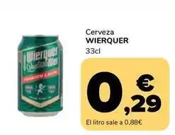 Supeco Wierquer - cerveza oferta