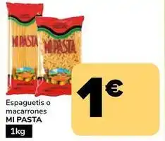 Supeco Mi pasta - espaguetis o macarrones oferta
