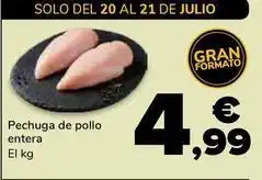 Supeco Pechuga de pollo entera oferta