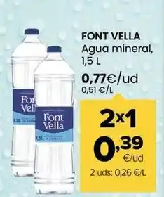 Autoservicios Familia Font vella - agua mineral oferta