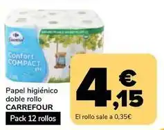Supeco Carrefour - papel higiénico doble rollo oferta