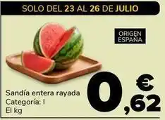 Supeco Sandía entera rayada oferta