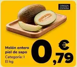 Supeco Melon entero piel de sapo oferta