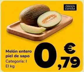 Supeco Melon entero piel de sapo oferta