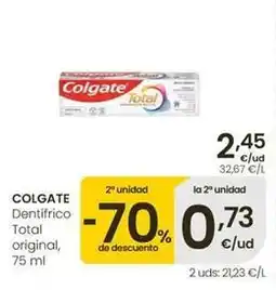 Eroski Colgate - dentífrico total original oferta
