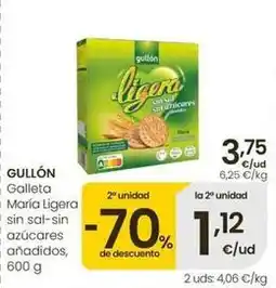 Eroski Gullón - galleta maría ligera sin sal oferta
