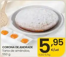 Eroski Corona de andrade - tarta de amêndoa oferta
