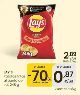 Eroski Lay's - patatas fritas al punto de sal oferta