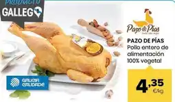 Autoservicios Familia Pazo de pias - pollo entero de alimentación 100% vegetal oferta