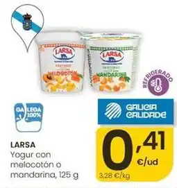Eroski Larsa - yogur con melocoton oferta