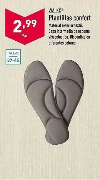 ALDI Walkx Plantillas Confort oferta