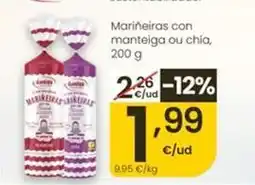 Eroski Marineiras con manteiga ou chia oferta