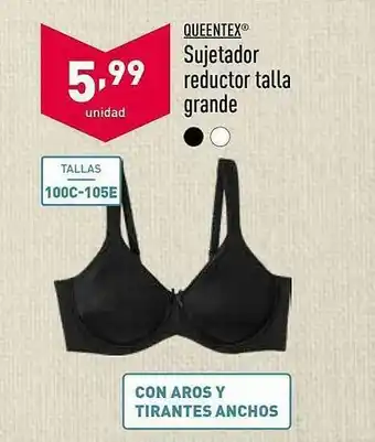 ALDI Queentex Sujetador Reductor Talla Grande oferta