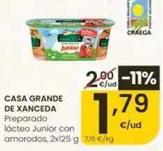 Eroski Casa grande de xanceda - preparado lácteo junior con amorodos oferta