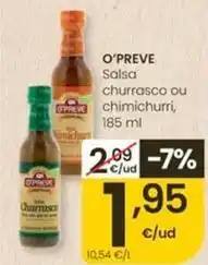 Eroski O'preve - salsa churrasco ou chimichurri oferta