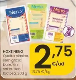 Eroski Hoxe neno - queixo clasico, semigraxo baixo en sal ou sen lactosa oferta