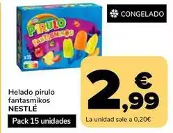Supeco Nestlé - helado pirulo fantasmikos oferta