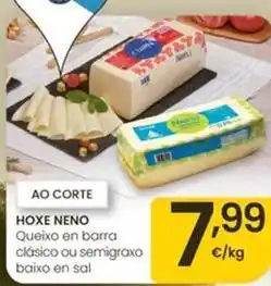 Eroski Queixo en barra clasico ou semigraxo baixo en sal oferta
