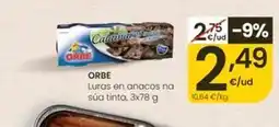 Eroski Orbe - luras en anacos na sua tinta oferta