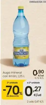 Eroski Fontecelta - auga mineral con limon oferta