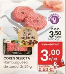 Eroski Coren selecta - hamburguesa de cerdo oferta