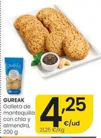 Eroski Gureak - galleta de e mantequilla con chía y almendra oferta