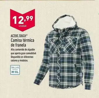 ALDI Active Touch Camisa Térmica De Franela oferta