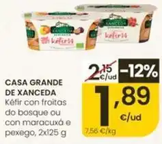 Eroski Casa grande de xanceda - kefir con froitas do bosque ou con maracuxa e pexego oferta