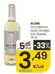 Eroski Blume - vino blanco viura verdejo d.o. rueda oferta