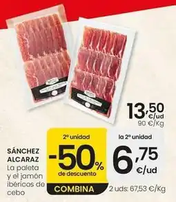 Eroski Sánchez alcaraz - la paleta y el jamón ibéricos de cebo oferta