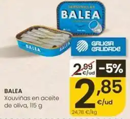 Eroski Balea - xouviñas en aceite de oliva oferta