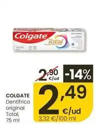 Eroski Colgate - dentífrico original total oferta