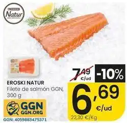 Eroski Eroski natur - filete de salmon ggn oferta