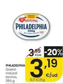 Eroski Philadelphia - queso natural tarrina oferta