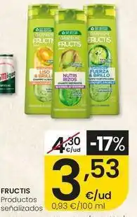Eroski Fructis - productos senalizados oferta